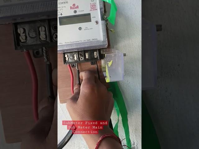 #Electric Sub Meter Fixed and Miter Main line kaise kare #Connection #Shorts #electricalvideos