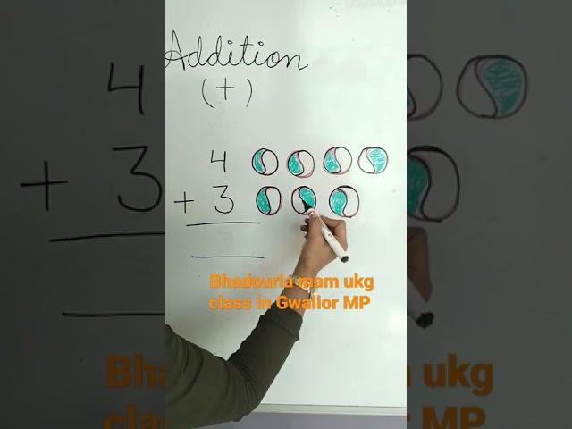 bhadouria mam classes !        UKG class #Addition#easy type of addition#picture ke through addition