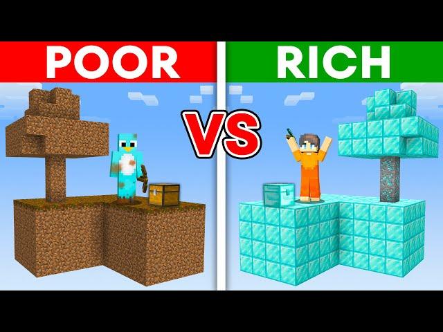 POOR vs RICH: SKYBLOCK Build Challenge in Minecraft