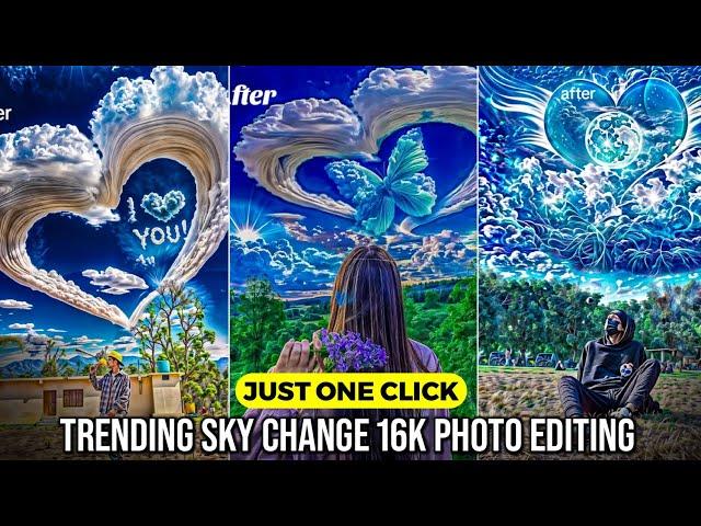 Viral Trending Colorful Sky Background Editing | 16K Quality Heart Sky Photo Editing | Nepali