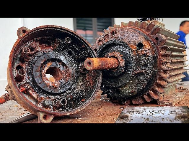 Mechanic Restores Rusty 1984 Vintage Motor // And Restores Burnt 3 Phase Motor For Wood Lathe