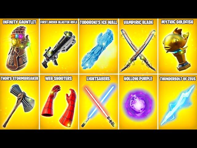 Evolution of All Fortnite Mythic Weapons & Items (Chapter 1 Season 4 - Chapter 5 Season 2)