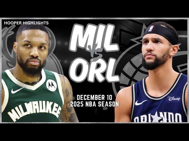 Milwaukee Bucks vs Orlando Magic Full Game Highlights | Dec 10 | 2025 NBA Season