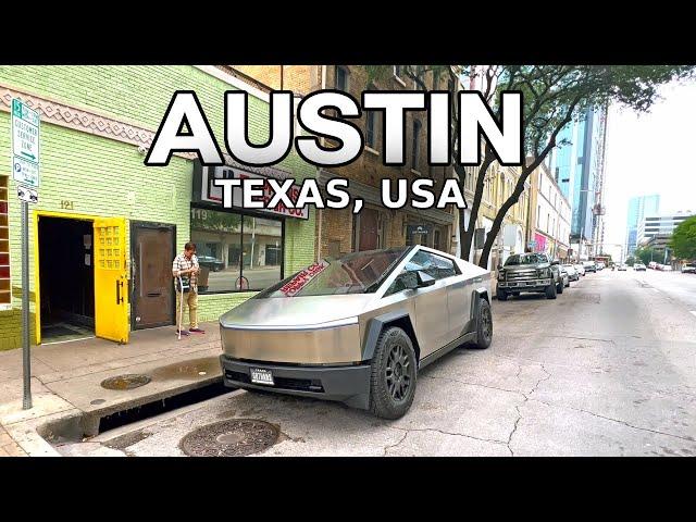 Austin Texas Walking Tour, USA  Walking Tour of Texas Capital City's Downtown -4k