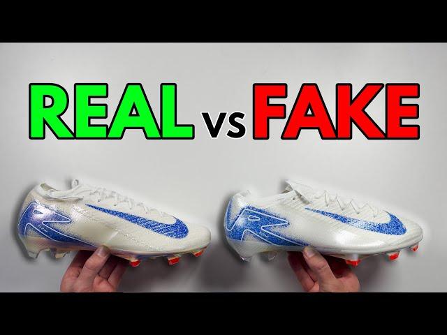 REAL VS FAKE! NIKE MERCURIAL VAPOR 16 BLUEPRINT FOOTBALL BOOT COMPARISON! (CLEATS)