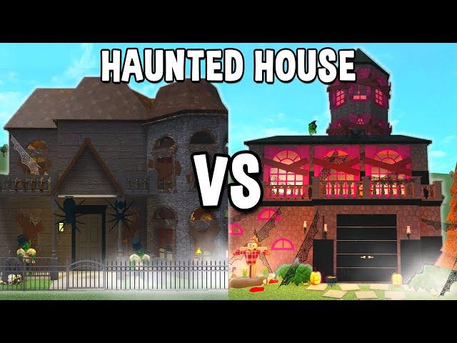 HAUNTED HOUSE 2 vs 2 BUILD BATTLE in Bloxburg