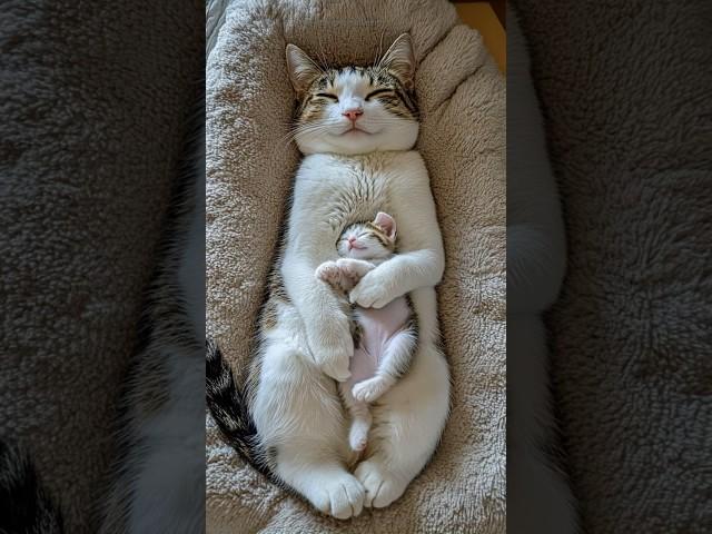 Mom Cat’s Perfect Hug—This Is What Pure Love Looks Like