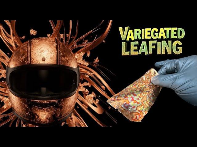 Transforming a Simpson Motorcycle Helmet with Variegated Leafing: Time Warp Custom Paint