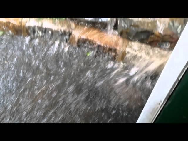 The Rain that Fell Creates a Waterfall in my Backyard - Weather Waterfall - HD