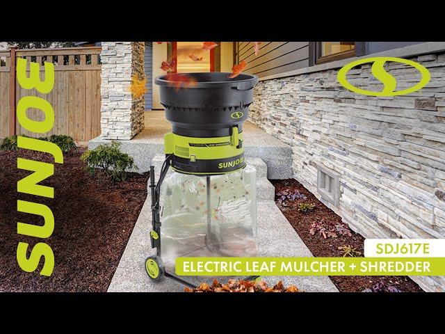 Sun Joe SDJ617E Bladeless Electric Leaf Mulcher + Shredder - Live Demo