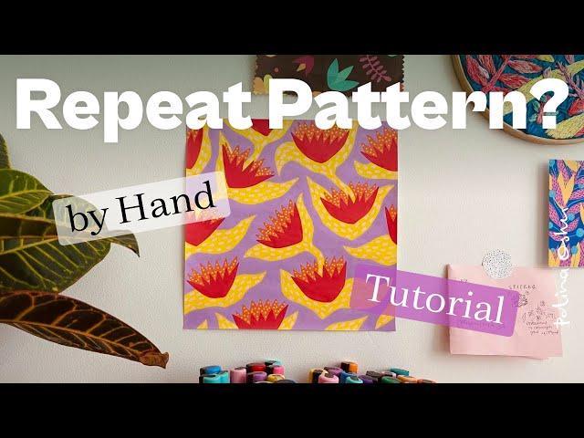 How to Make a Repeat Pattern by Hand / Create a Pattern Tile / Seamless Pattern / Making Repeats