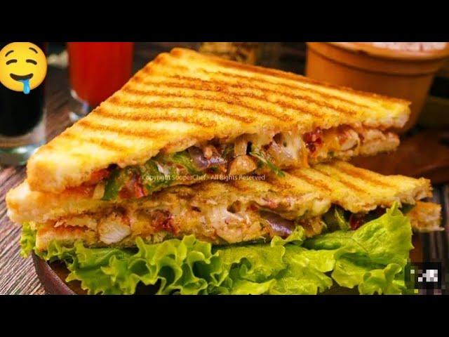 Chicken fajita sandwich _ creative corner with sadaf spicy Sandwich