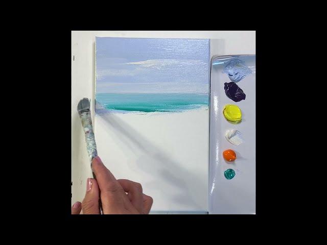 Acrylic Painting Tutorial Seaside Flowers 