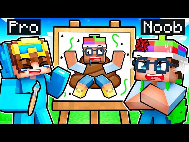 NOOB vs PRO SPEED DRAW in Minecraft!