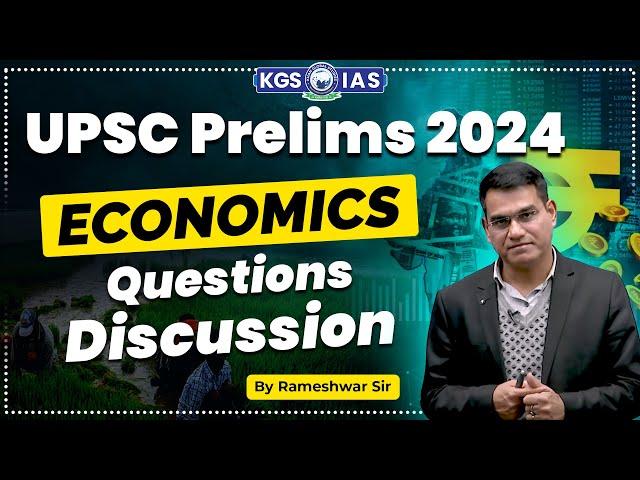 UPSC Prelims 2024 || Economics Questions Discussion By Rameshwar Sir || UPSC 2024 Prelims Analysis