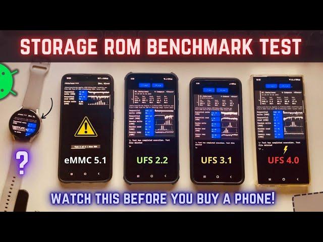 Smartphone Storage Speed Test: eMMC vs UFS 2.2 vs UFS 3.1 vs UFS 4.0!