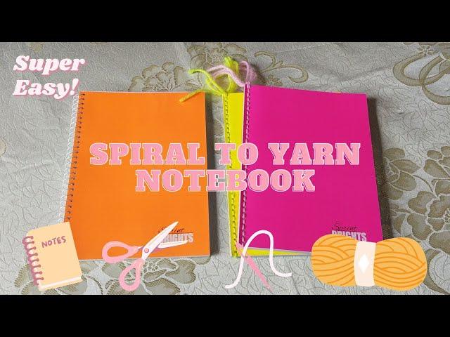 Paano Magtahi Ng Notebook From Spiral To Yarn | Hanaboo