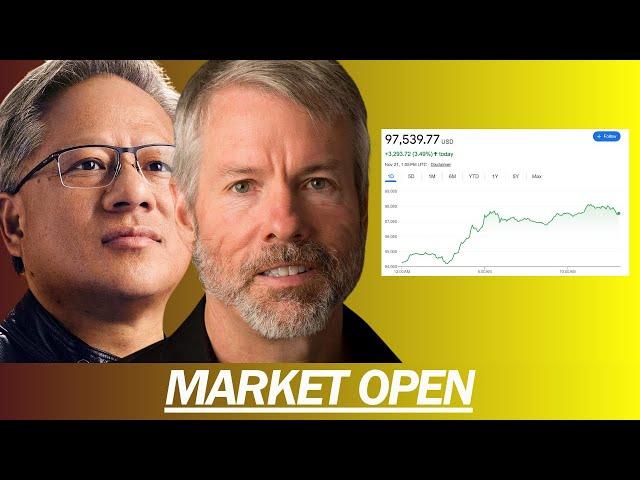 PALANTIR GETS A $115M DEAL, NVIDIA CRUSHES EARNINGS BUT DOWN, BITCOIN 98K, MSTR 500 | MARKET OPEN
