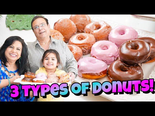 Theen Tara Se Professional Style Ke Homemade Donuts! Glaze, Icing aur Filled Recipe - RKK