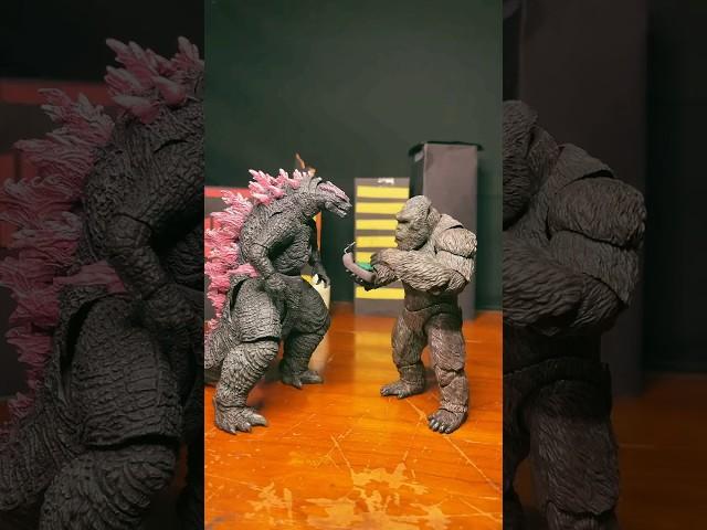 Godzilla and Kong in different dimensions  #monsterfilm #monsterverse #familyguy #actionfigures ￼