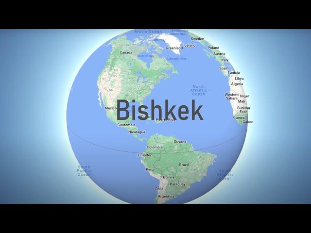 Where on the map is the capital of Kyrgyzstan - Bishkek