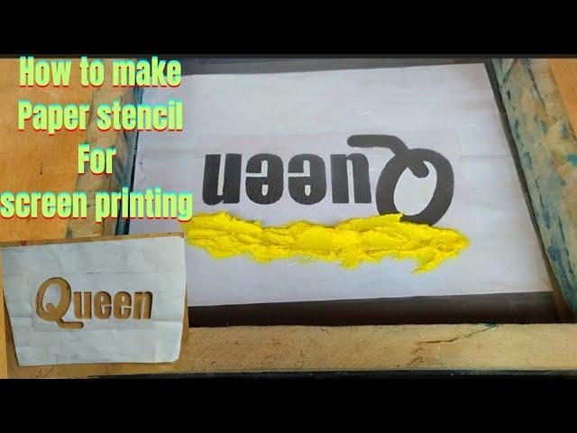 How to make paper stencil for screen printing/ Screen printing for beginners.