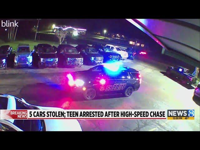 Deputies: 5 cars stolen; woman arrested after high-speed chase