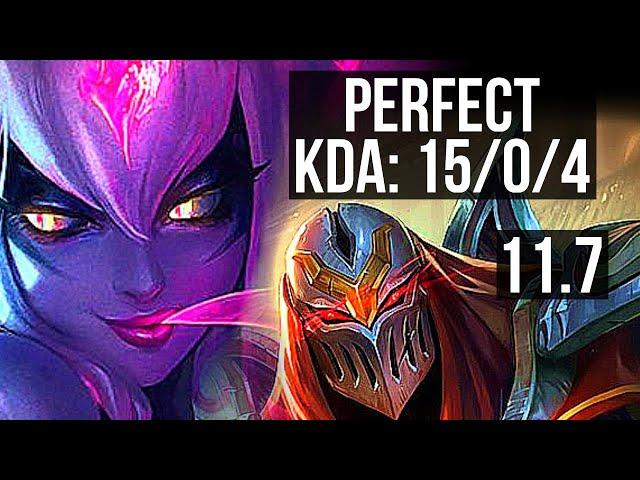 EVELYNN vs ZED (JUNGLE) | 15/0/4, Legendary, 800+ games, 800K mastery | EUW Grandmaster | v11.7