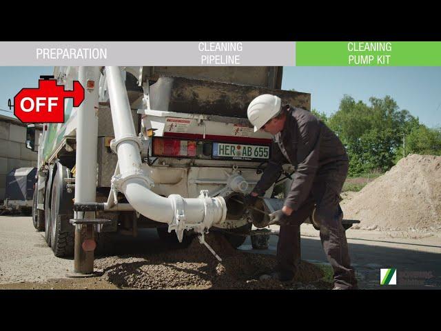 SCHWING-Stetter - Tutorial 02: Cleaning truck-mounted concrete pump