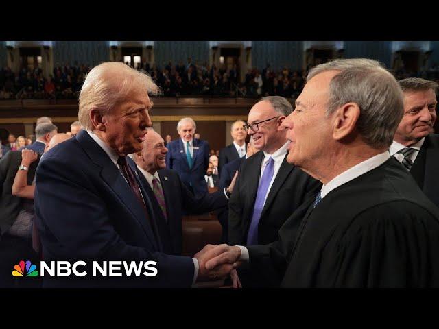 President Trump enters House chamber for address to Congress