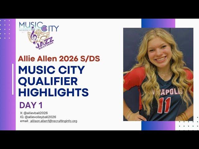 Allie Allen / 2026 S DS / Music City Qualifier highlights / Storm Performance Volleyball 16 National