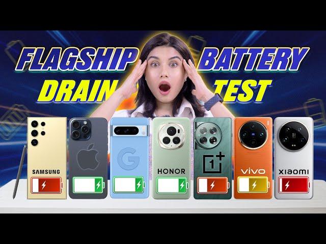 Which Flagship Phone Has Best Battery? *ULTIMATE DRAIN TEST 2024*