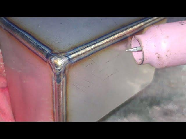 Three ways to TIG welding the outside of 2mm thin stainless steel plate corner joint