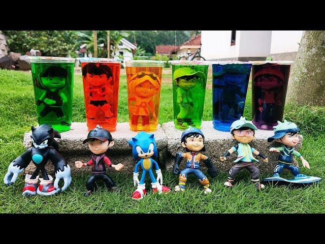 Menemukan Boboiboy Dalam Kapsul Air, Ayo Kita Tolong !! Boboiboy Halilintar, Solar, Blaze, Api, Yaya