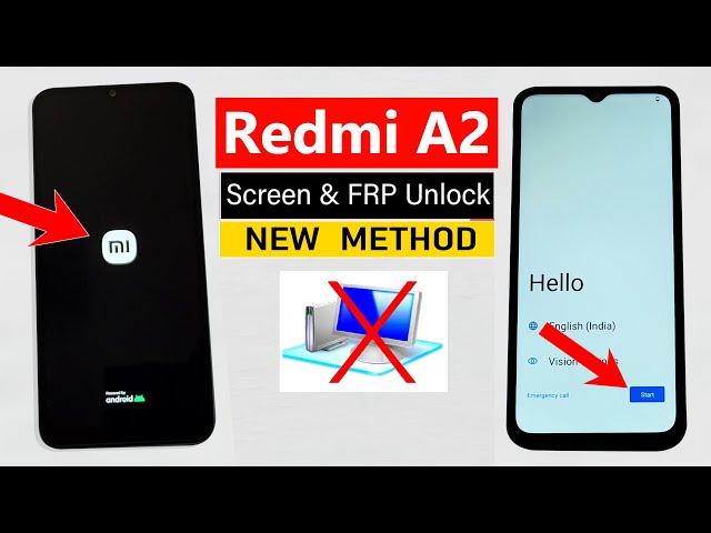 Redmi A2 Hard Reset & Frp Bypass (Without Pc) | 100% working Method