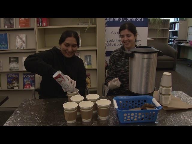 Students at Guelph-Humber love their library... and hot chocolate!