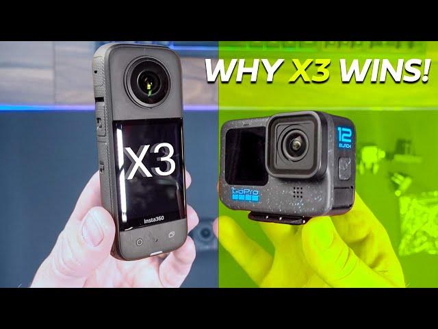 GoPro 12 vs Insta360 X3 - 8 Reasons why the X3 Wins!