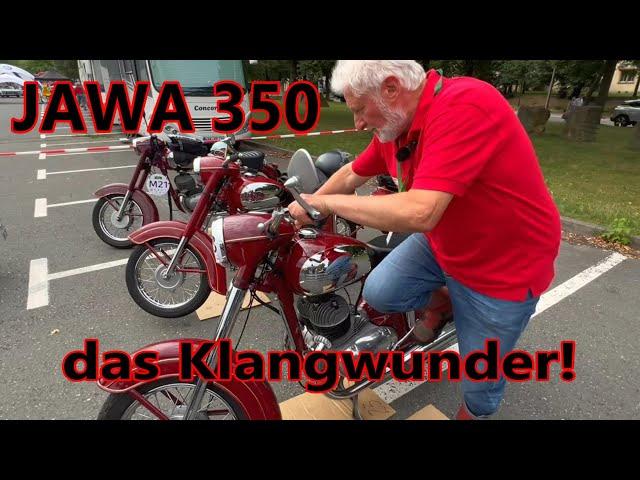 Die JAWA 350, 2-Takter Zweizylinder aus Jablonec