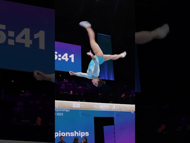 Manila Esposito Italy Beam BB Podium Training 2023 World Championships  Slow Motion #shorts Part1