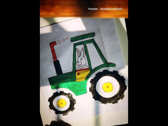 Nail Polish Coloring Mr. farmer bunny's tractor...promote farmer, a noble cause  