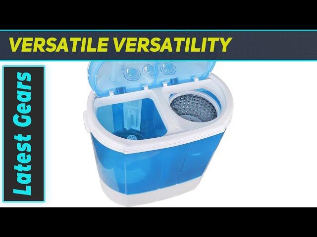 ZenStyle Portable Washer Compact Twin Tub 9.9 LB Mini Top Load Washing Machine Washer/Spinner: