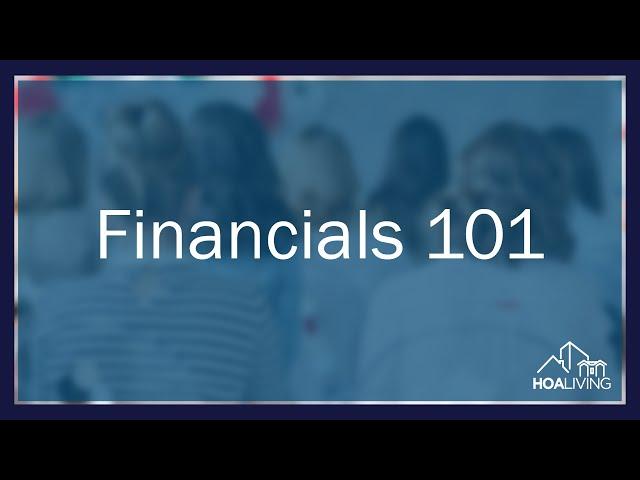 HOALiving 2021 - Financials 101