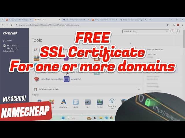 Free SSL for one or more domains | Let's Encrypt | How to install SSL certificate | nameCheap Cpanel