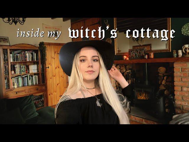 Dark Academia/Tolkien-inspired Home Tour ️ Witch's Cottage + Castle Library vibes 