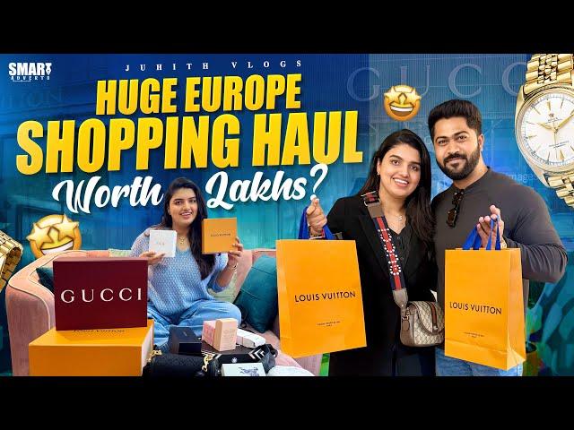 |మా Huge Europe Shopping Haul️Worth Lakhs|Most Expensive Haul in my Life|LV,Gucci,Dior & More|