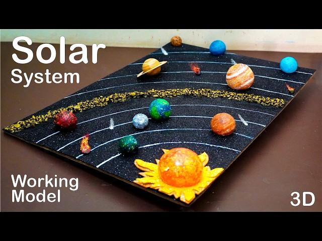 how to make 3d solar system model school project