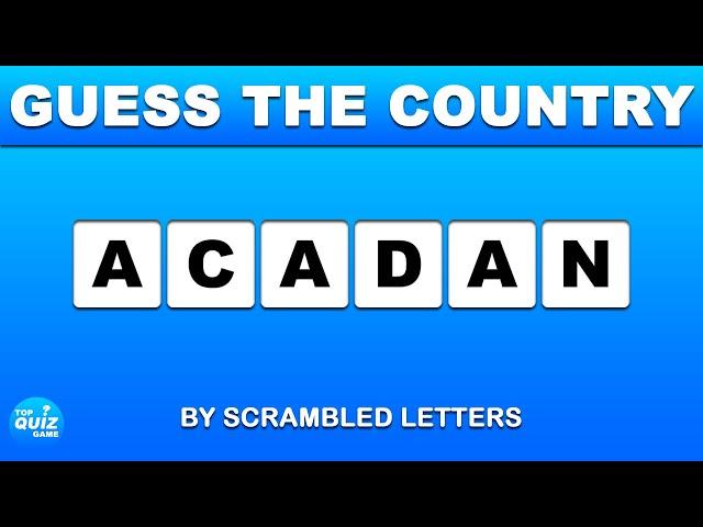 Guess The Countries In America By Scrambled Letters - Quiz Guess The Country