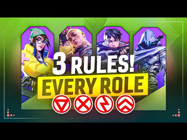 3 GAME CHANGING Rules for EVERY Agent Role!