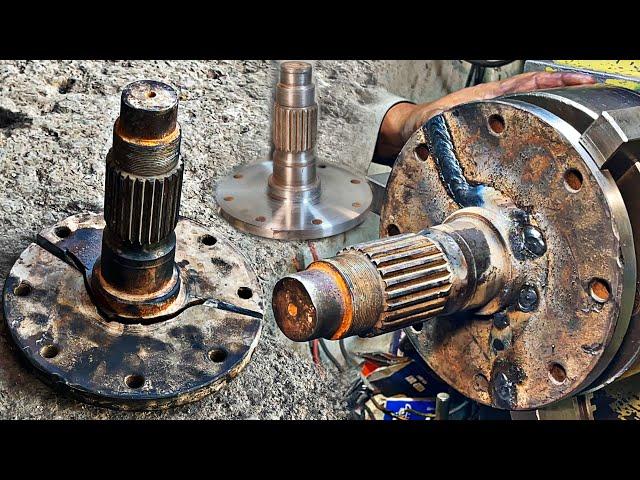 Amazing Fiat Tractor Rear Wheel & Axle Broken How Was Repaired Awesome Technique