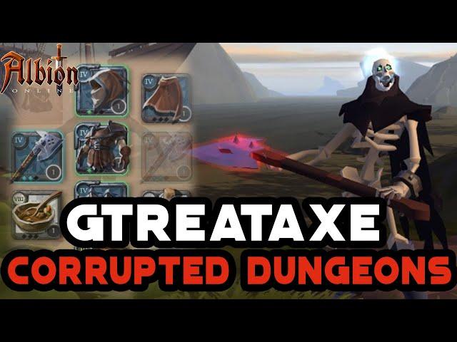 Albion Online - How to solo pvp with Greataxe - low cost builds in Corrupted Dungeons